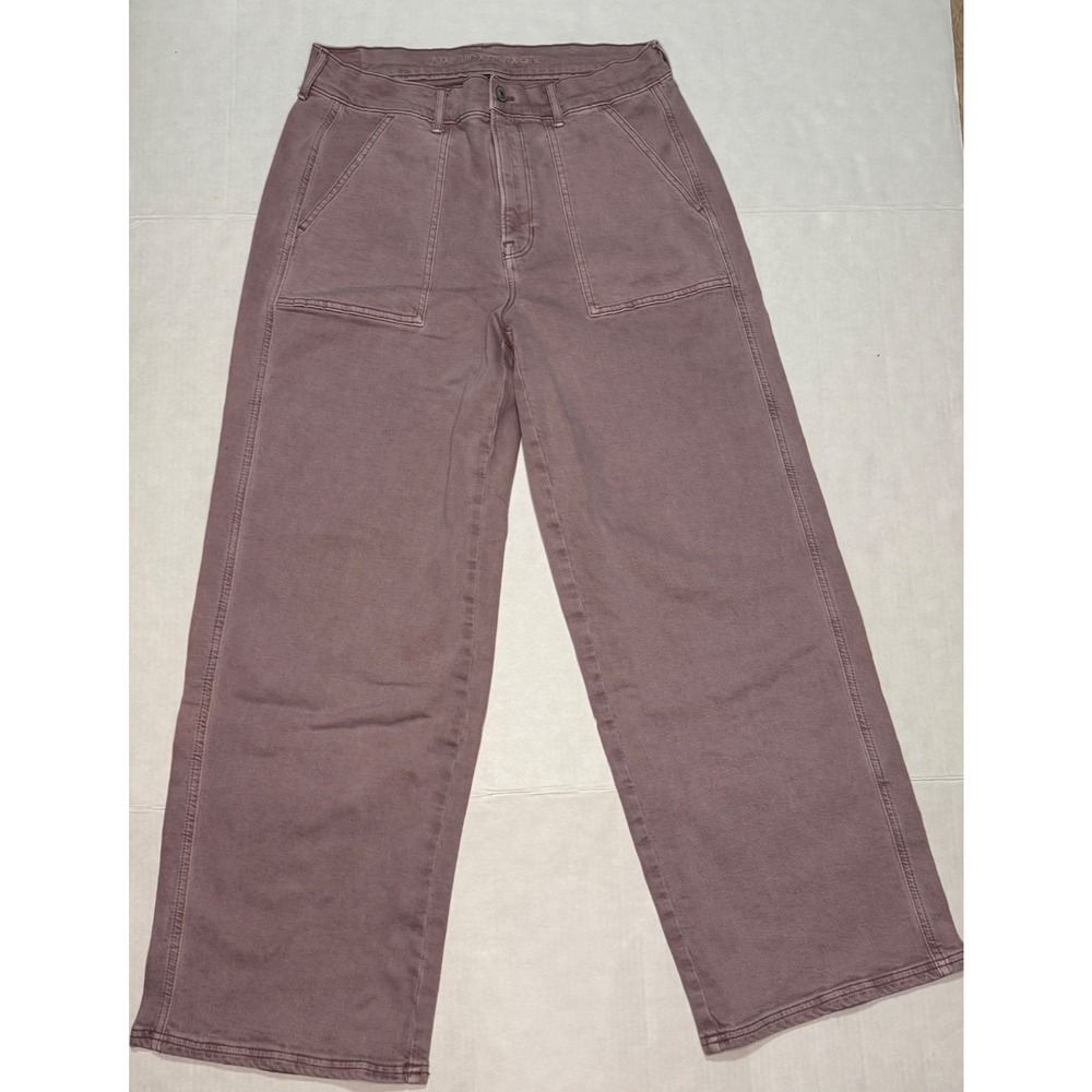 American Eagle Outfitters Straight Leg Pants in Mauve